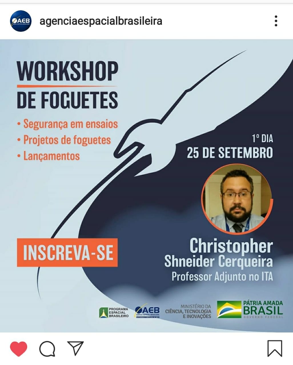 PARTICIPAÇÃO NO WORKSHOP DE FOGUETES